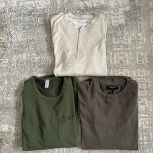 3 shirts sweaters American Eagle Henley MEDIUM MENS bundle all NEW never worn